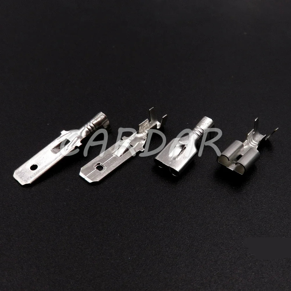 4 Pin 6.3 Series White Auto Connector High Current Oxygen Sensor Wiring Socket Female Male Adapter 180900
