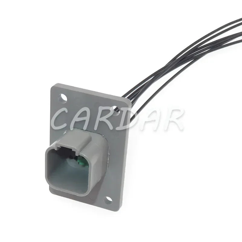 1 Set 6 Pin DT04-6P-L012 DT06-6S Auto Wiring Terminal Sealed Socket Car Wire Waterproof Connector With Flange