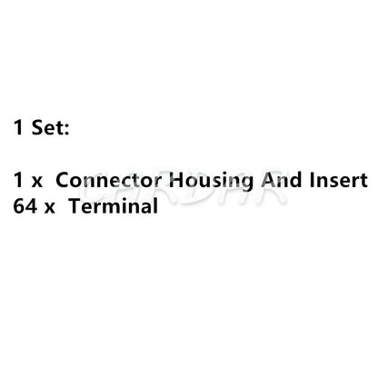 64 Pin 1-368434-2 0-368434-1 ECU Automotive Connector Electrical Auto Wiring Plug Cable Socket