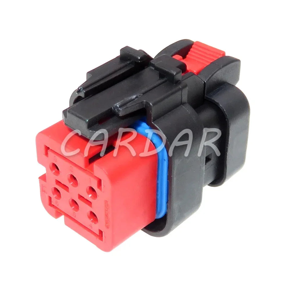 6 Pin 1.6 Series Red Auto Electric Wire Male Female Docking Unsealed Socket 776434-1 776433-1