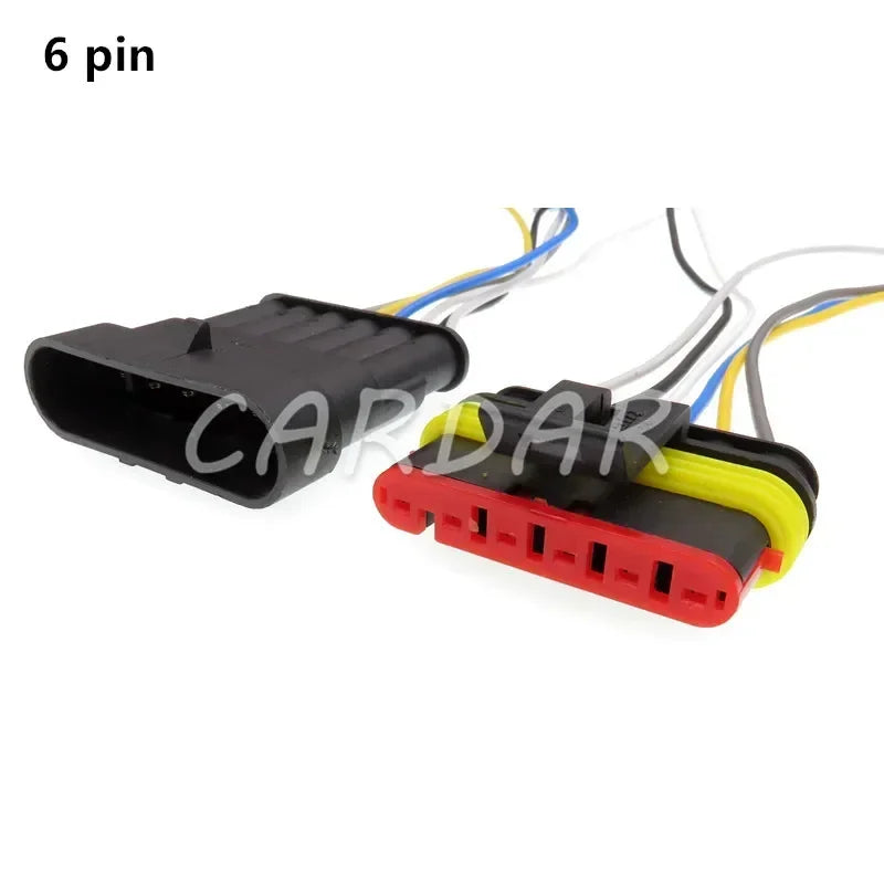 Superseal 1.5 Kit AMP Tyco 1/2/3/4/5/6 Pin Waterproof Electrical Wire Connector Waterproof With Wire Harness