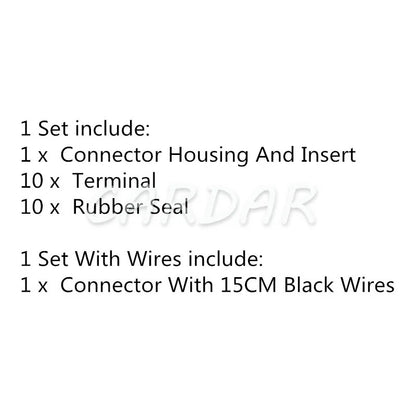 10 Pin MG643385-5 MG633387 Automobile Waterproof Wiring Connector ST730924-3 Auto Socket For Nissan Infiniti