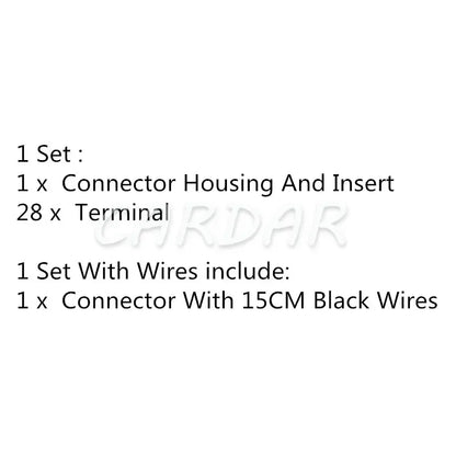 28 Pin Electrical Auto Wiring Harness Connector Auto Cable Socket With Terminals