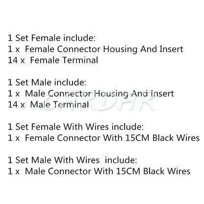 14 Pin 936209-1 936199-1 Automotive Wire Harness Connector Electrical Cable Socket With Terminals