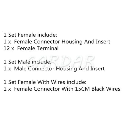 12 Pin 0.7 Series Miniature Car Wiring Connector MX34012SF1 MX34012NF1 Auto Multimedia CD Navigation Host Unsealed Socket