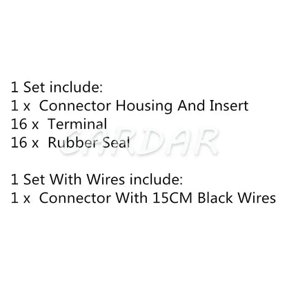 16 Pin Automotive Wire Connector Car Waterproof Socket Auto Electrical Plug Auto Parts FW-C-16F-B