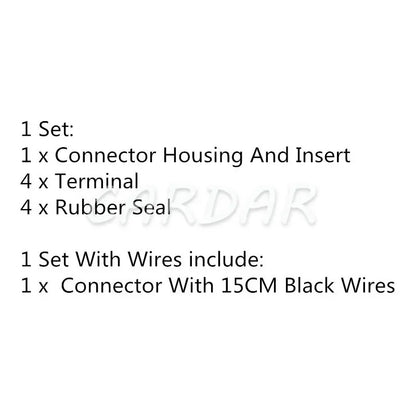 4 Pin Auto Sealed Socket 2-1813099-1 Gray Automobile Wire Cable Waterproof Connector