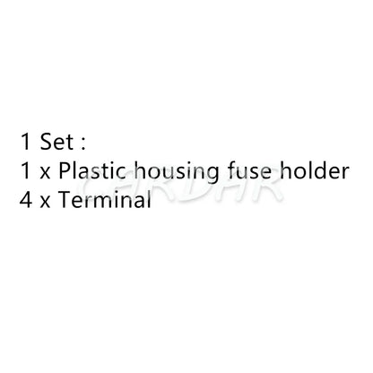 2 Way Mini Blade Type Fuse Holder Small In-line InLine Fuse Holders With Crimp Terminal