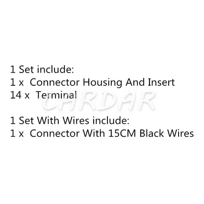 14 Pin Auto Wiring Terminal Unsealed Socket High Quality Automobile Accessories Car Replacement Connector