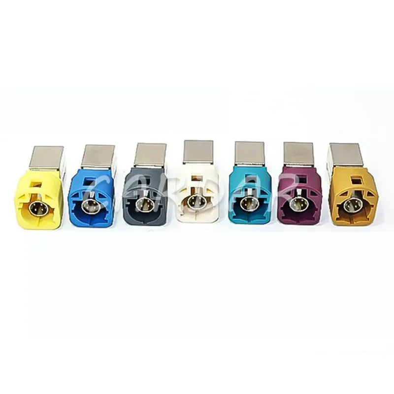 LVDS 4 Pin PCB Socket Bent Pin Automotive Male HSD Connectors Universal Auto Fakra Connector