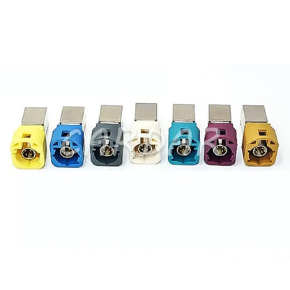 LVDS 4 Pin PCB Socket Bent Pin Automotive Male HSD Connectors Universal Auto Fakra Connector