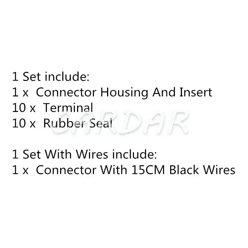 10 Pin 1.5mm 3A0 973 715 Waterproof Automotive Connectors Sealed Plug 3A0973715 Socket For VW
