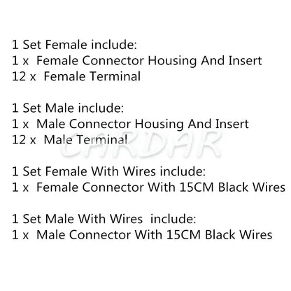 12 Pin 2.2 Series Automotive Wire Harness Male Plug Female Socket Car Replacement Connector Parts 936207-1 936196-1