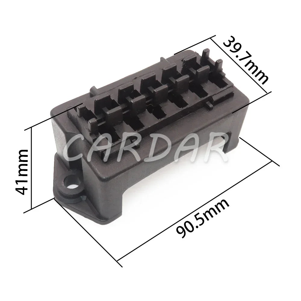 6 Way Middle Black Automobile Wire Controller Box Car Fuse Holder Assembly Standard Auto Insurance Socket