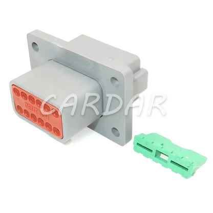 12 Pin DT04-12P-L012 DT06-12S Automobile Wire Waterproof Socket With 4 Holes Fixed Flange Plastic Housing Plug
