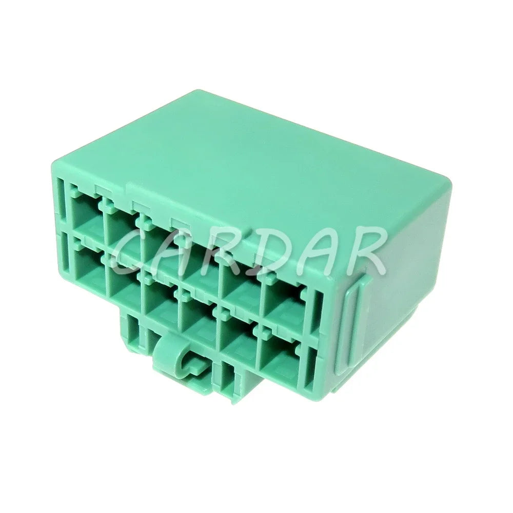 12 Pin 2.8 Series Electrical Connector Automobile Audio Wire Harness Socket Green Plastic Housing Unsealed Plug