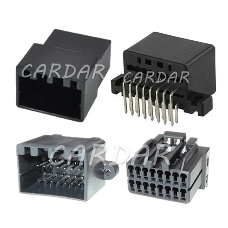 16 Pin 175966-2 Automotive Electric PCB Socket Automotive Wiring Harness Connector For Honda
