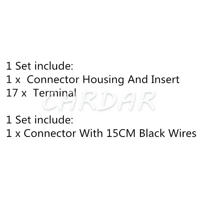 17 Pin Car Electric Cable Plug Automobile Small Current Wire Connector Auto Modification Accessories 353027-1