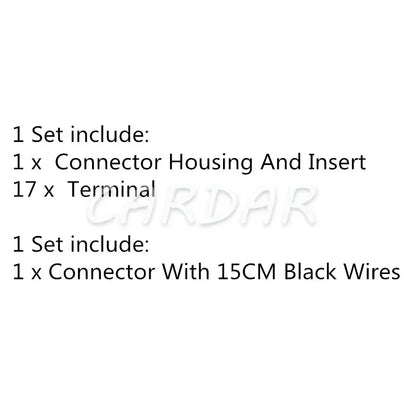 17 Pin Car Electric Cable Plug Automobile Small Current Wire Connector Auto Modification Accessories 353027-1