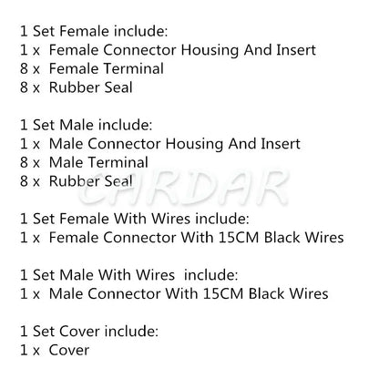 8 Pin 1-1418479-1 1-1564416-1 Tyco TE HDSCS Series Electric Socket Auto Waterproof Plug Cable Connector 1670057-1 1-1564512-1
