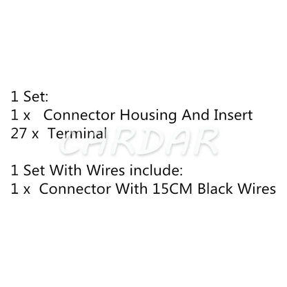 27 Pin Automobile BCM Composite Connector 2098067-2 Car Body Computer Module Cable Harness Socket
