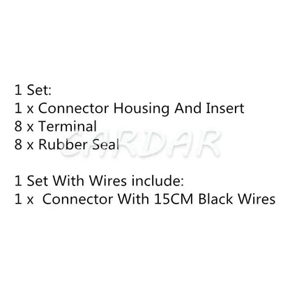 1.5mm 8 Pin 3A0973714 Waterproof Car Auto Throttle Plug Electrical Socket 3A0 973 714 For VW Audi