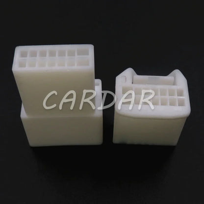 14 Pin White Connector Miniature Auto Male Female Docking Wiring Socket Car Electric Cable Harness Composite Plug
