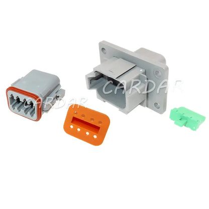 8 Pin DT04-8P-L012 DT06-8S Auto Large Current Power Sealed Connector With Flange Wiring Terminal Socket
