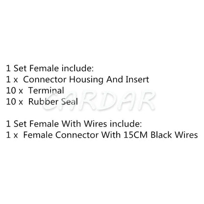10 Pin 7223-6508-30 Waterproof Automotive Connectors Sealed Plug Socket For Auto Car Truck
