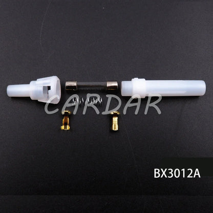 6x30mm 6*30mm White Lantern Type Fuse Holder BX3012 BX3012A Screw Type Glass Fuses Box With Spring and Terminal