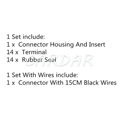 14 Pin 3C0 973 737 Auto Car LED Light Lamp Giexceed Cable Socket 3C0973737 Automotive Waterproof Connector 6189-7103 For VW Audi