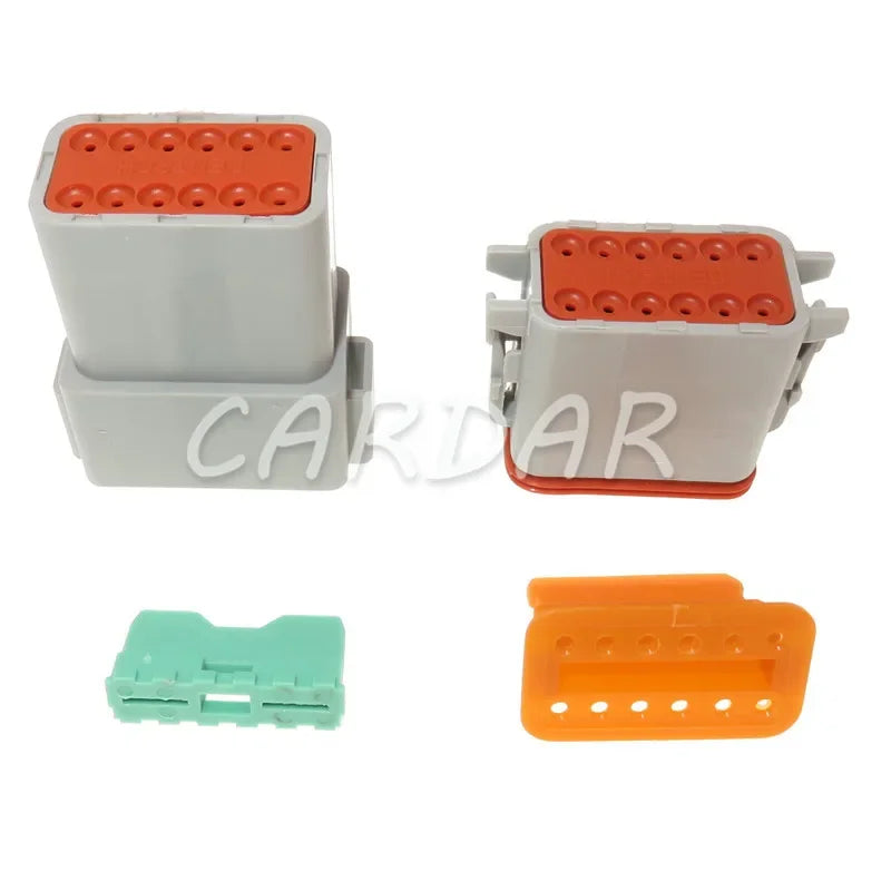 12 Pin DT06-12S DT06-12P DT Series Grey Plug Automotive Connector Waterproof Electrical Wire Socket For Deutsch