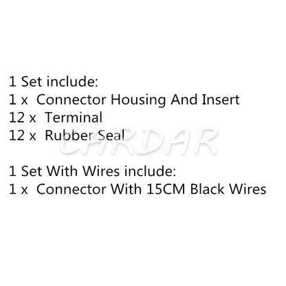 12 Pin 917975-6 178845-6 Auto Wire Connector Automobile Unsealed Wire Harness Socket With Terminal