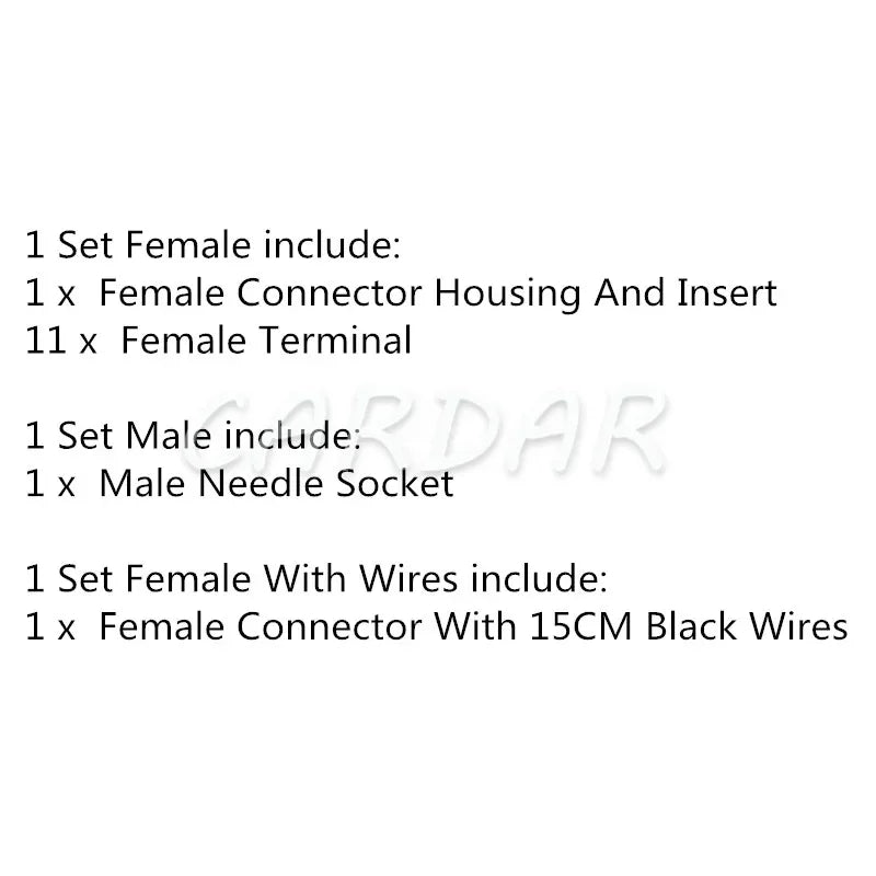 11 Pin/Way Car Connector Audio Wire Socket With Terminal 11P Connectors