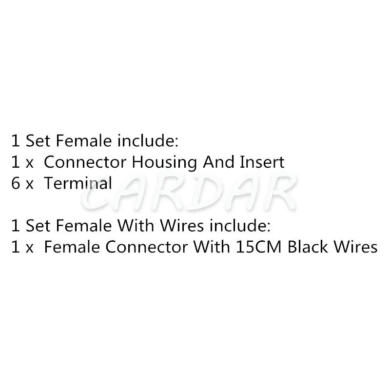 6 Pin Automobile Waterproof Connector with Terminals 33471-0601 33471-0616 Female Interface Socket For Ford Tail Light