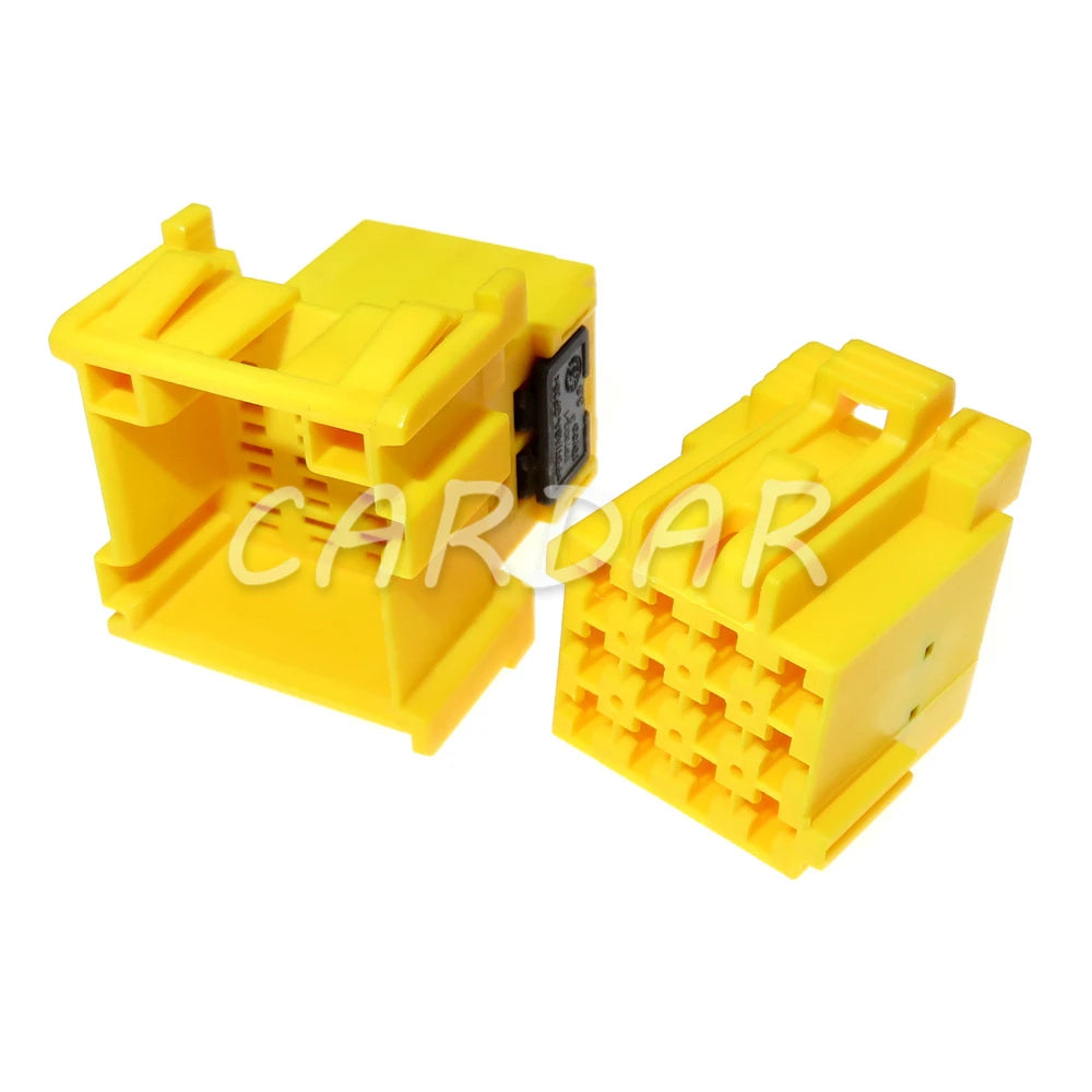 12 Pin 3.5 Series Yellow Auto Electric Cable Unsealed Female Socket Male Plug With Terminal 1-967622-6 1-967627-6