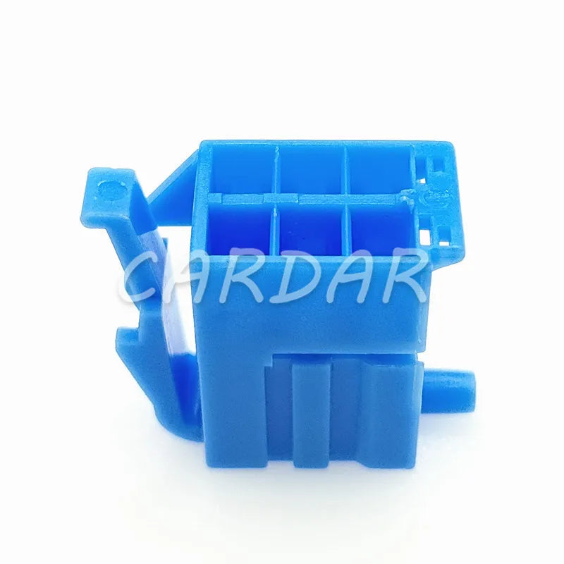 6 Pin 3.5mm Blue Color Auto Electric Socket Connector With Terminals