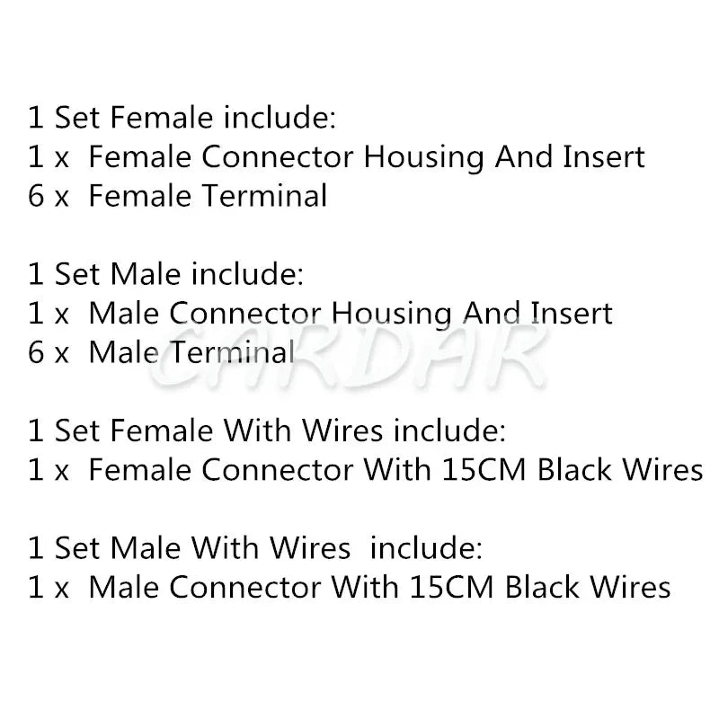 6 Pin 4D0 971 636B 1534121-3 4D0971636B Red Car Tire Pressure Alarm Wiring Harness Unsealed Socket