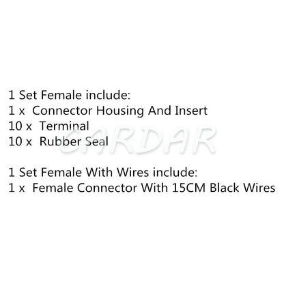 10 Pin Automobile Transmission Wiring Harness Plug Auto Waterproof Composite Socket