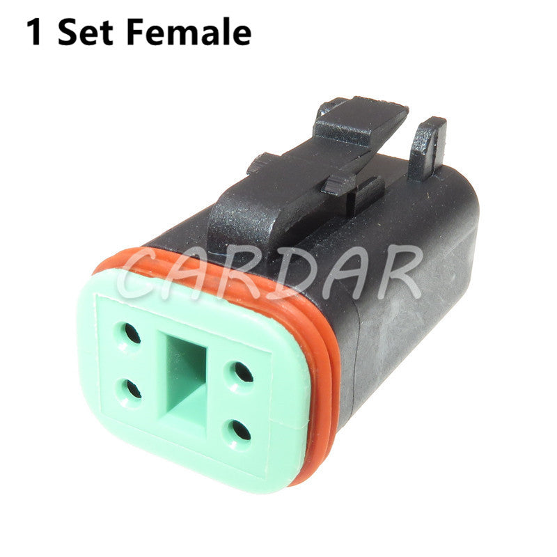Conector eléctrico impermeable de 4 pines DT06-4S DT04-4P color negro, enchufe automotriz para Deutsch