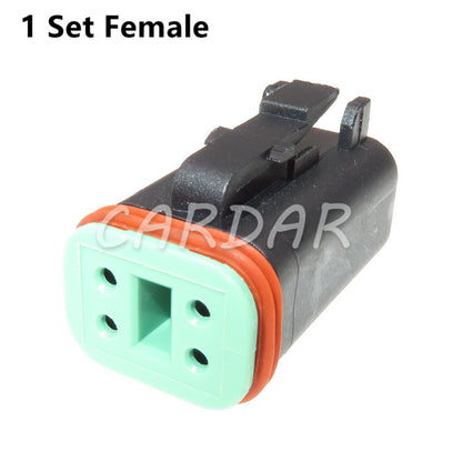 Conector eléctrico impermeable de 4 pines DT06-4S DT04-4P color negro, enchufe automotriz para Deutsch