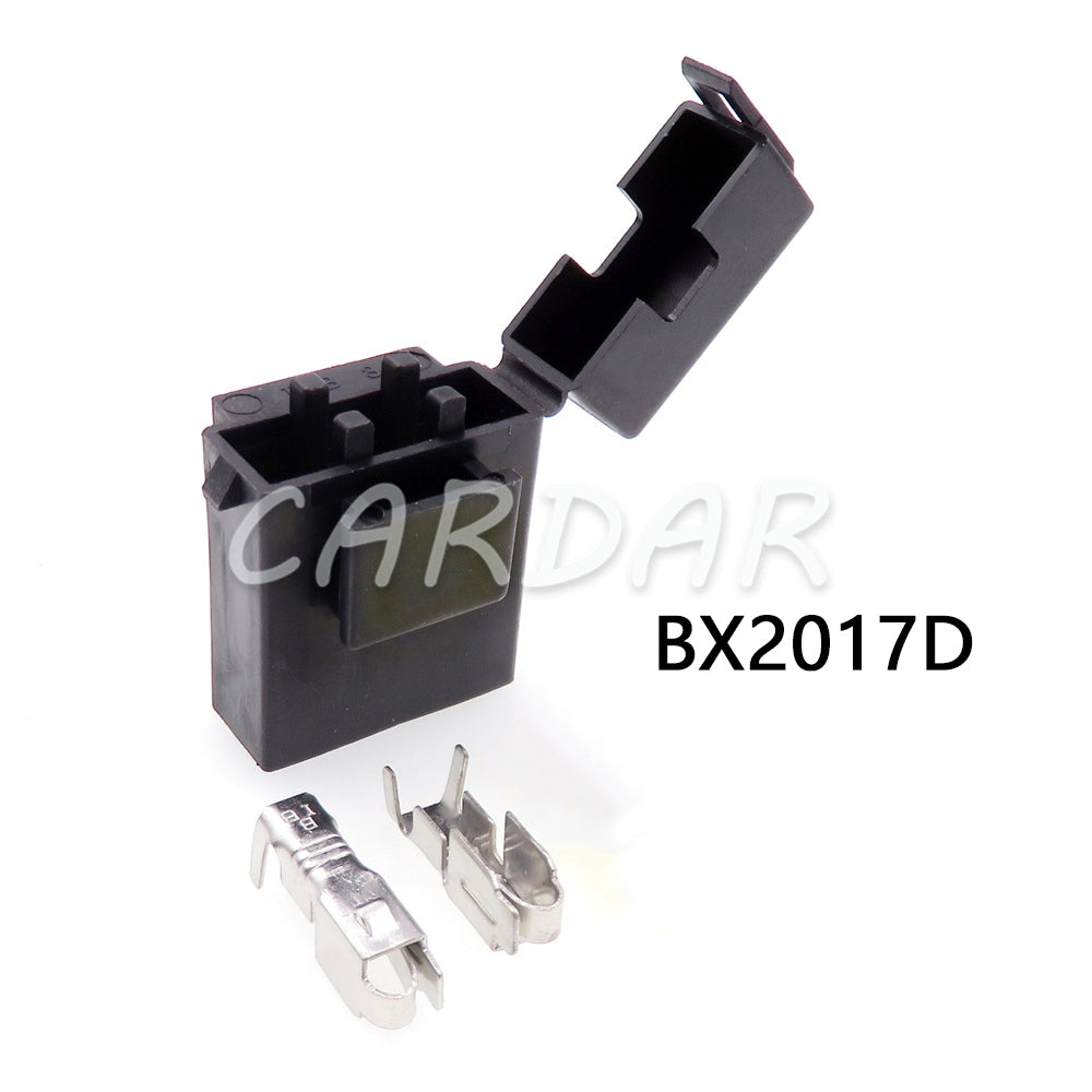 BX2017A BX2017D Medium Car Fuse Holder with Crimp Terminal Black Lighter Frontal for Standard Fuses