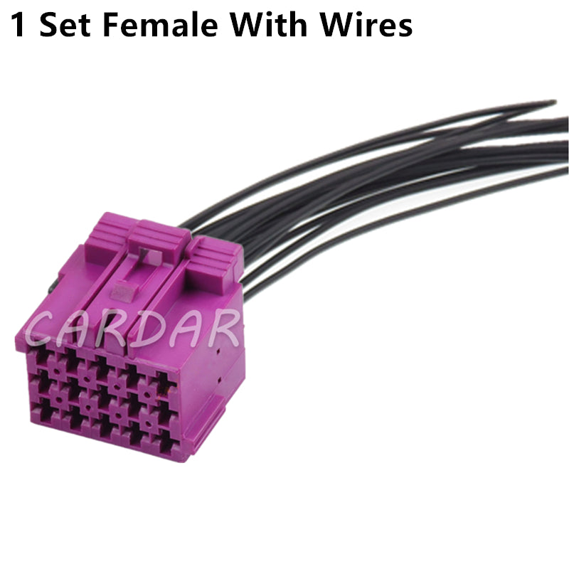 15 Pin 1-967623-1 1-967628-1 Purple Automotive Power Amplifier Male Female Docking Plastic Sockets Auto Plug