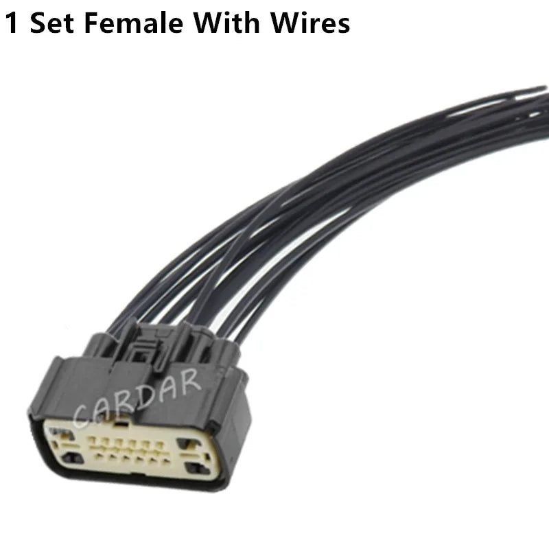 16 Pin Automotive Waterproof Inline Connector Car Cable Socket WPT-1142 34985-1601 34986-1601 With Terminals And Seal