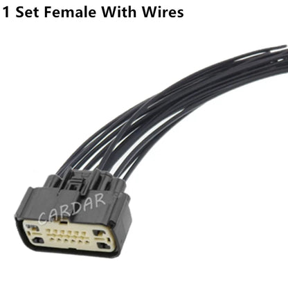 16 Pin Automotive Waterproof Inline Connector Car Cable Socket WPT-1142 34985-1601 34986-1601 With Terminals And Seal