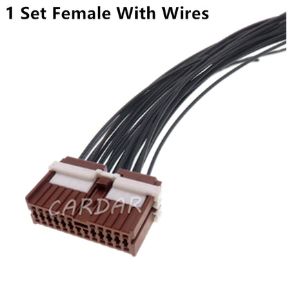 24 Pin MG653537 Car Wire Harness Connector Assembly 1123391-3 1123367-3 Automobile Male Female Socket