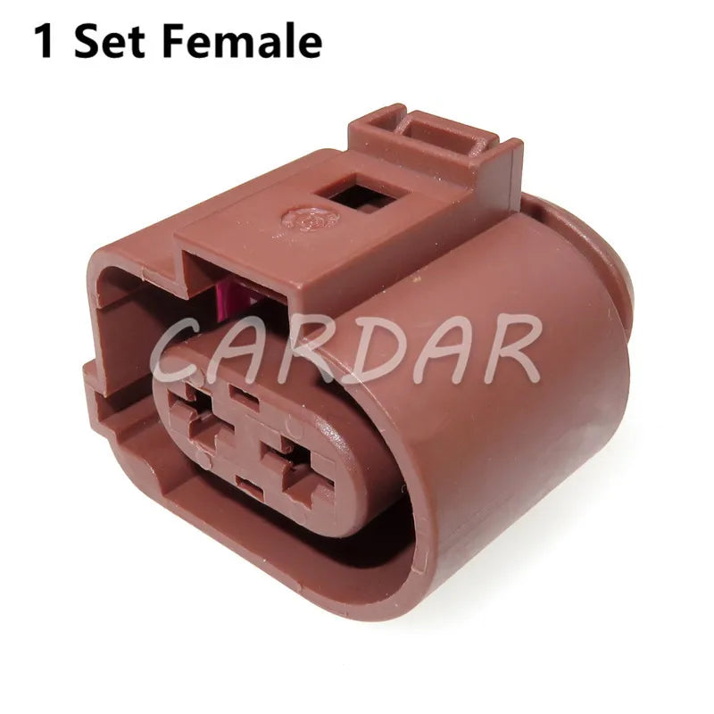 2 Pin 6.3mm Sealed Automotive Waterproof Connectors Plug Fan Socket For VW