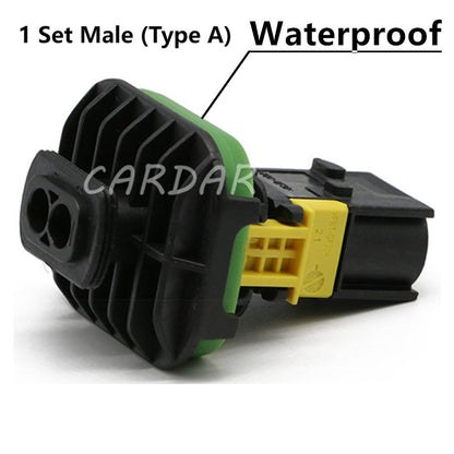 2 Pin 1-1418483-1 1-1703839-1 1-1703841-1 3.5mm Automotive Connector Waterproof Socket Plug With Rubber Seal And Terminal