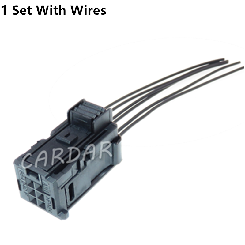 6 Pin 0.6 Series Miniature Automobile Electric Wire Plastic Housing Unsealed Socket With Terminal 98192-0001