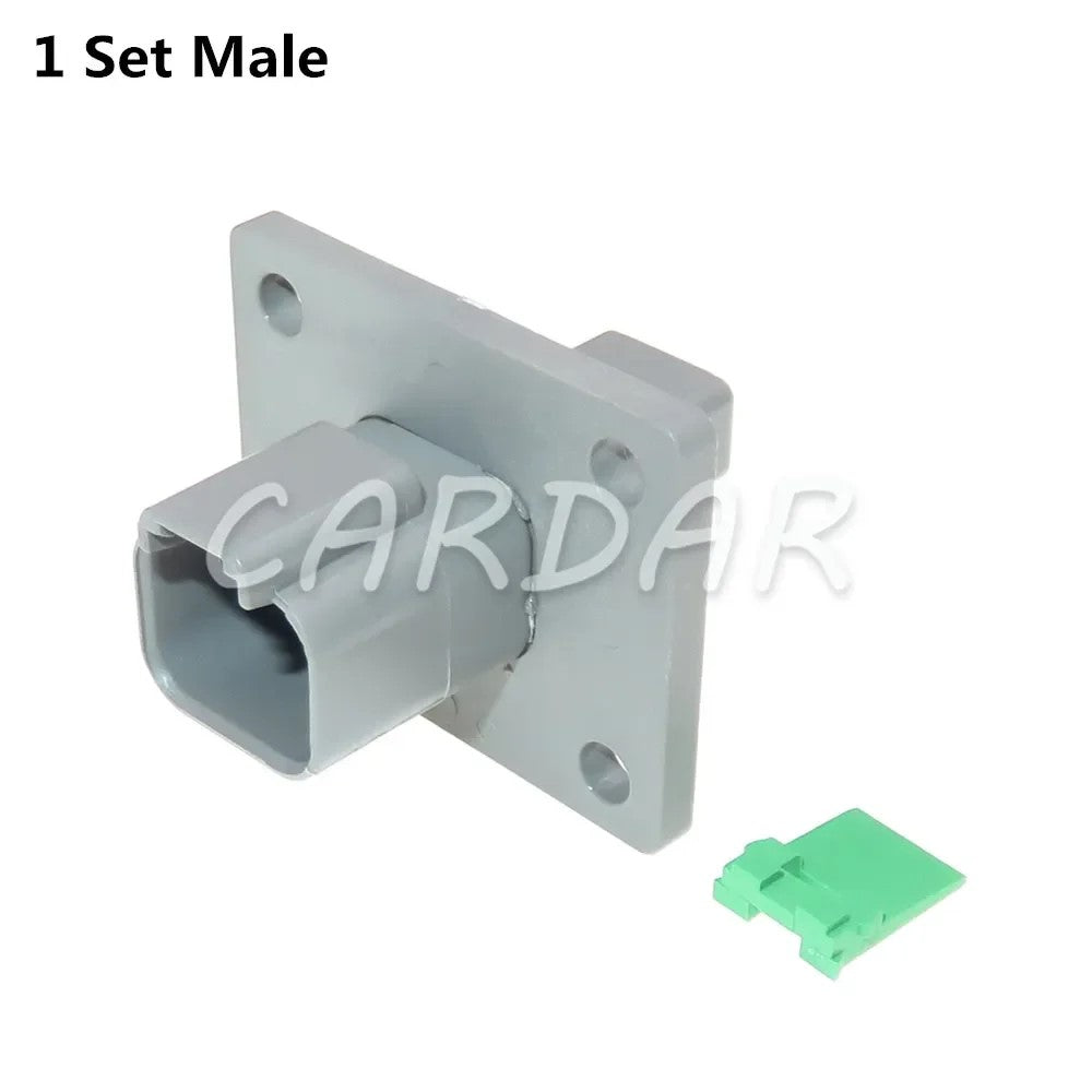 2 Pin DT04-2P-L012 DT06-2S Auto Electrical Power Connector Car Wiring Waterproof Sealed Socket With Flange